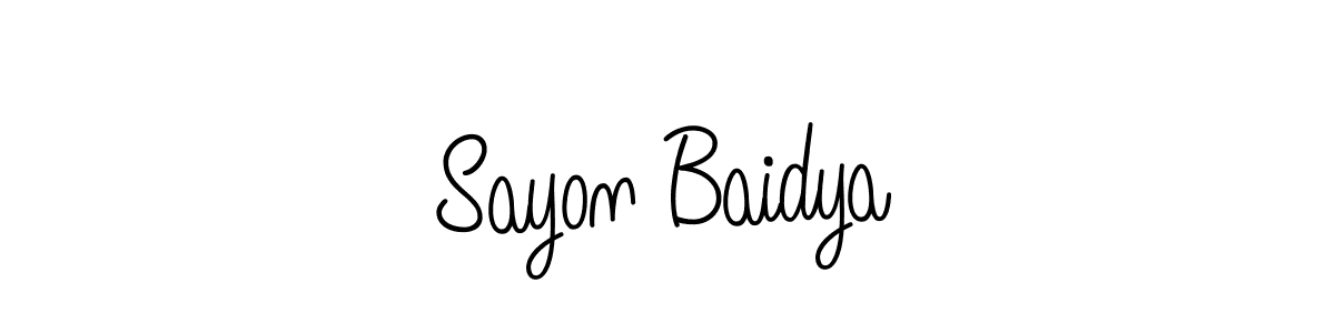 Create a beautiful signature design for name Sayon Baidya. With this signature (Angelique-Rose-font-FFP) fonts, you can make a handwritten signature for free. Sayon Baidya signature style 5 images and pictures png