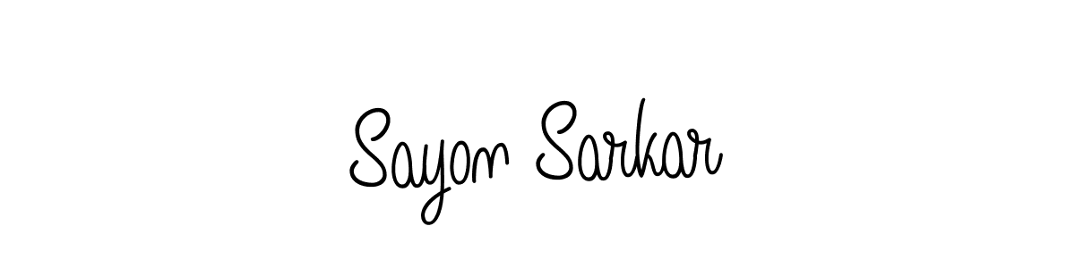 How to make Sayon Sarkar name signature. Use Angelique-Rose-font-FFP style for creating short signs online. This is the latest handwritten sign. Sayon Sarkar signature style 5 images and pictures png