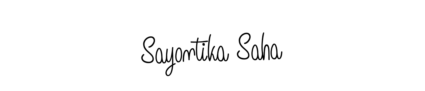 if you are searching for the best signature style for your name Sayontika Saha. so please give up your signature search. here we have designed multiple signature styles  using Angelique-Rose-font-FFP. Sayontika Saha signature style 5 images and pictures png