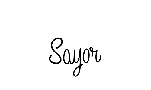 Create a beautiful signature design for name Sayor. With this signature (Angelique-Rose-font-FFP) fonts, you can make a handwritten signature for free. Sayor signature style 5 images and pictures png