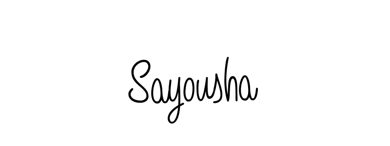 Use a signature maker to create a handwritten signature online. With this signature software, you can design (Angelique-Rose-font-FFP) your own signature for name Sayousha. Sayousha signature style 5 images and pictures png