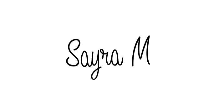 Sayra M stylish signature style. Best Handwritten Sign (Angelique-Rose-font-FFP) for my name. Handwritten Signature Collection Ideas for my name Sayra M. Sayra M signature style 5 images and pictures png