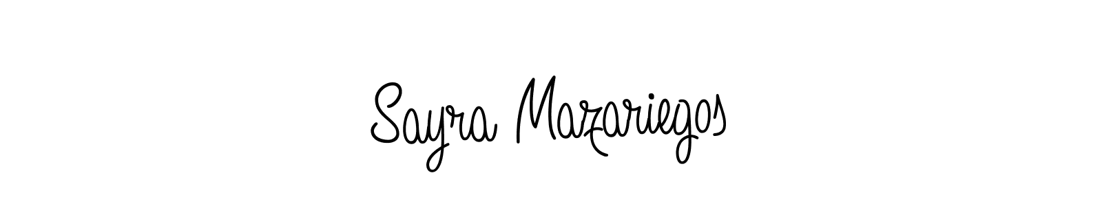 You should practise on your own different ways (Angelique-Rose-font-FFP) to write your name (Sayra Mazariegos) in signature. don't let someone else do it for you. Sayra Mazariegos signature style 5 images and pictures png