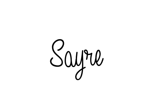 Make a beautiful signature design for name Sayre. With this signature (Angelique-Rose-font-FFP) style, you can create a handwritten signature for free. Sayre signature style 5 images and pictures png