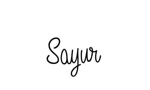 Design your own signature with our free online signature maker. With this signature software, you can create a handwritten (Angelique-Rose-font-FFP) signature for name Sayur. Sayur signature style 5 images and pictures png