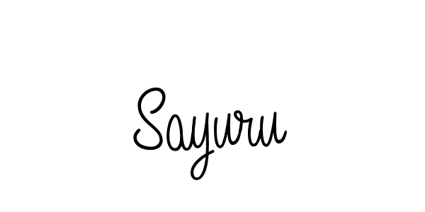 Make a beautiful signature design for name Sayuru. With this signature (Angelique-Rose-font-FFP) style, you can create a handwritten signature for free. Sayuru signature style 5 images and pictures png