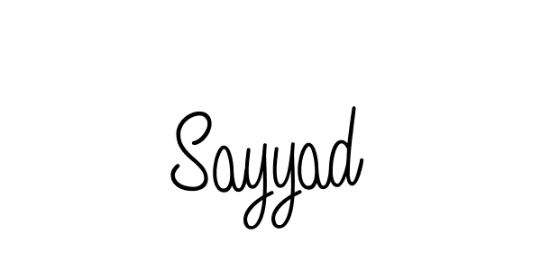 Use a signature maker to create a handwritten signature online. With this signature software, you can design (Angelique-Rose-font-FFP) your own signature for name Sayyad. Sayyad signature style 5 images and pictures png