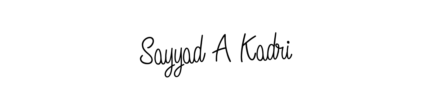 Check out images of Autograph of Sayyad A Kadri name. Actor Sayyad A Kadri Signature Style. Angelique-Rose-font-FFP is a professional sign style online. Sayyad A Kadri signature style 5 images and pictures png