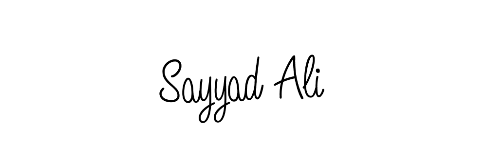 Use a signature maker to create a handwritten signature online. With this signature software, you can design (Angelique-Rose-font-FFP) your own signature for name Sayyad Ali. Sayyad Ali signature style 5 images and pictures png