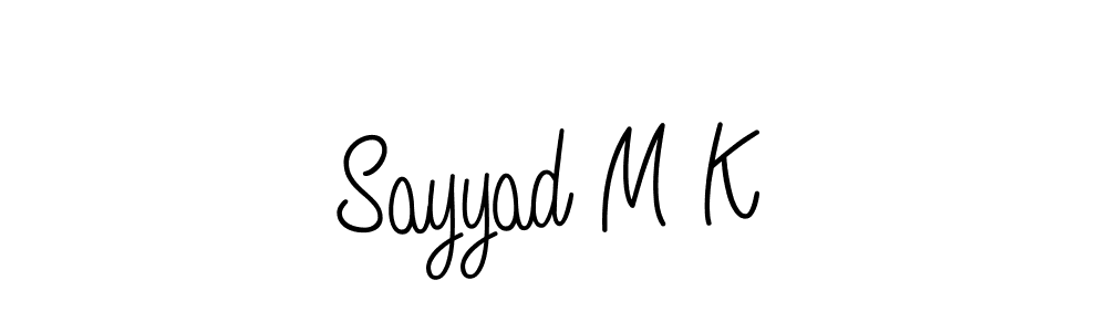 It looks lik you need a new signature style for name Sayyad M K. Design unique handwritten (Angelique-Rose-font-FFP) signature with our free signature maker in just a few clicks. Sayyad M K signature style 5 images and pictures png