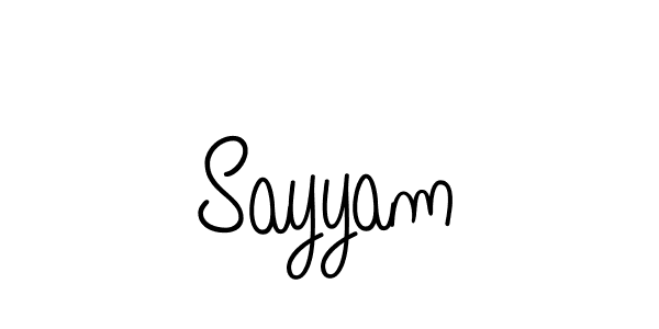 You should practise on your own different ways (Angelique-Rose-font-FFP) to write your name (Sayyam) in signature. don't let someone else do it for you. Sayyam signature style 5 images and pictures png