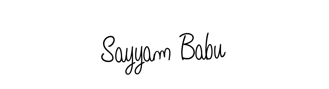 The best way (Angelique-Rose-font-FFP) to make a short signature is to pick only two or three words in your name. The name Sayyam Babu include a total of six letters. For converting this name. Sayyam Babu signature style 5 images and pictures png