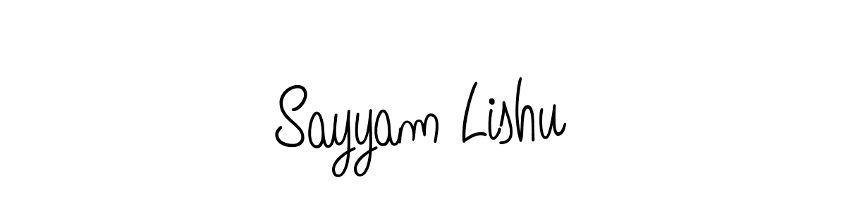 Design your own signature with our free online signature maker. With this signature software, you can create a handwritten (Angelique-Rose-font-FFP) signature for name Sayyam Lishu. Sayyam Lishu signature style 5 images and pictures png