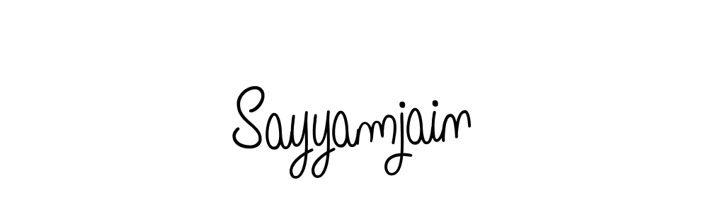 Create a beautiful signature design for name Sayyamjain. With this signature (Angelique-Rose-font-FFP) fonts, you can make a handwritten signature for free. Sayyamjain signature style 5 images and pictures png