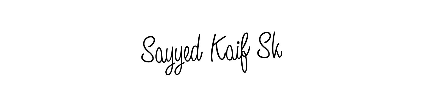 How to Draw Sayyed Kaif Sk signature style? Angelique-Rose-font-FFP is a latest design signature styles for name Sayyed Kaif Sk. Sayyed Kaif Sk signature style 5 images and pictures png
