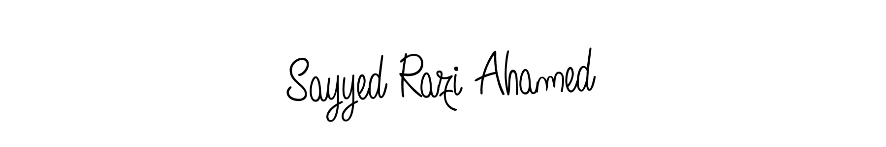 It looks lik you need a new signature style for name Sayyed Razi Ahamed. Design unique handwritten (Angelique-Rose-font-FFP) signature with our free signature maker in just a few clicks. Sayyed Razi Ahamed signature style 5 images and pictures png