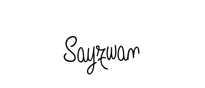 Make a beautiful signature design for name Sayzwan. With this signature (Angelique-Rose-font-FFP) style, you can create a handwritten signature for free. Sayzwan signature style 5 images and pictures png