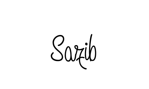 Use a signature maker to create a handwritten signature online. With this signature software, you can design (Angelique-Rose-font-FFP) your own signature for name Sazib. Sazib signature style 5 images and pictures png