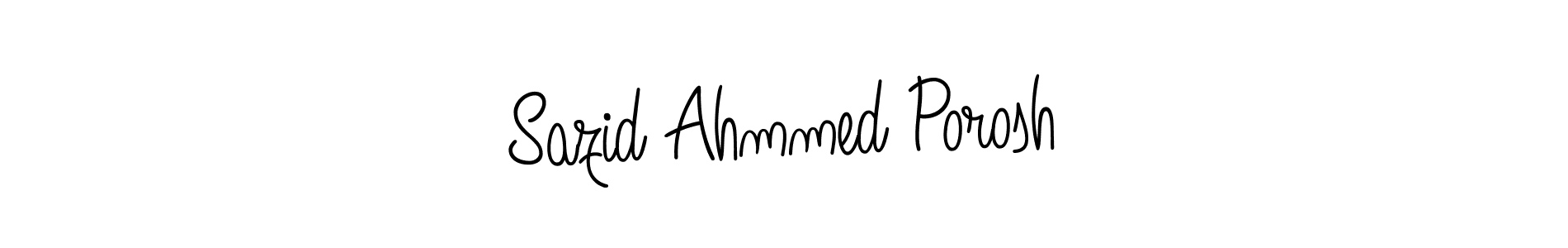 Make a beautiful signature design for name Sazid Ahmmed Porosh. With this signature (Angelique-Rose-font-FFP) style, you can create a handwritten signature for free. Sazid Ahmmed Porosh signature style 5 images and pictures png