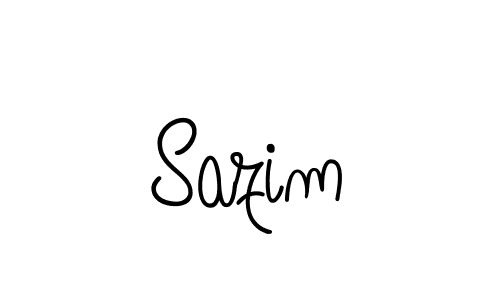 How to make Sazim name signature. Use Angelique-Rose-font-FFP style for creating short signs online. This is the latest handwritten sign. Sazim signature style 5 images and pictures png