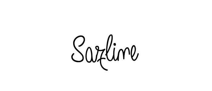 Make a beautiful signature design for name Sazline. Use this online signature maker to create a handwritten signature for free. Sazline signature style 5 images and pictures png