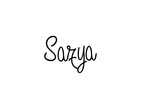 How to make Sazya signature? Angelique-Rose-font-FFP is a professional autograph style. Create handwritten signature for Sazya name. Sazya signature style 5 images and pictures png