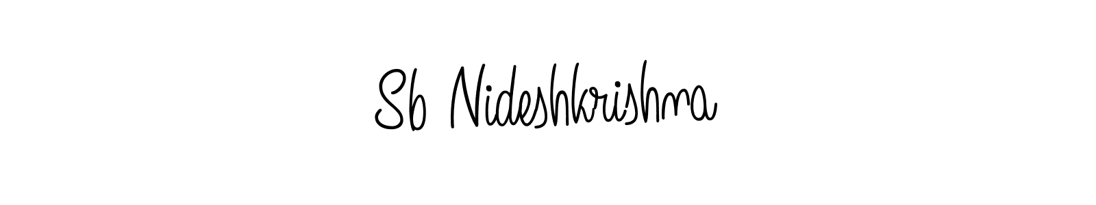 Similarly Angelique-Rose-font-FFP is the best handwritten signature design. Signature creator online .You can use it as an online autograph creator for name Sb Nideshkrishna. Sb Nideshkrishna signature style 5 images and pictures png