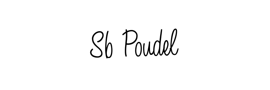 Use a signature maker to create a handwritten signature online. With this signature software, you can design (Angelique-Rose-font-FFP) your own signature for name Sb Poudel. Sb Poudel signature style 5 images and pictures png