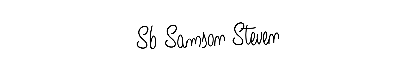 How to make Sb Samson Steven name signature. Use Angelique-Rose-font-FFP style for creating short signs online. This is the latest handwritten sign. Sb Samson Steven signature style 5 images and pictures png