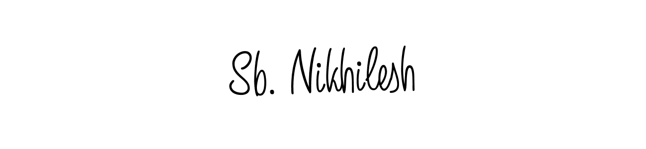 Check out images of Autograph of Sb. Nikhilesh name. Actor Sb. Nikhilesh Signature Style. Angelique-Rose-font-FFP is a professional sign style online. Sb. Nikhilesh signature style 5 images and pictures png