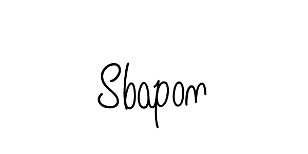 Create a beautiful signature design for name Sbapon. With this signature (Angelique-Rose-font-FFP) fonts, you can make a handwritten signature for free. Sbapon signature style 5 images and pictures png