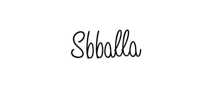 Make a beautiful signature design for name Sbballa. With this signature (Angelique-Rose-font-FFP) style, you can create a handwritten signature for free. Sbballa signature style 5 images and pictures png