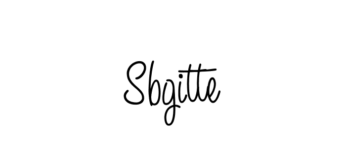 Create a beautiful signature design for name Sbgitte. With this signature (Angelique-Rose-font-FFP) fonts, you can make a handwritten signature for free. Sbgitte signature style 5 images and pictures png