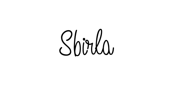 Make a beautiful signature design for name Sbirla. With this signature (Angelique-Rose-font-FFP) style, you can create a handwritten signature for free. Sbirla signature style 5 images and pictures png
