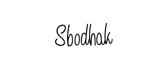 How to make Sbodhak name signature. Use Angelique-Rose-font-FFP style for creating short signs online. This is the latest handwritten sign. Sbodhak signature style 5 images and pictures png