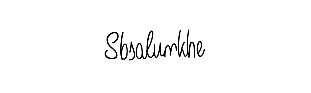 You should practise on your own different ways (Angelique-Rose-font-FFP) to write your name (Sbsalunkhe) in signature. don't let someone else do it for you. Sbsalunkhe signature style 5 images and pictures png