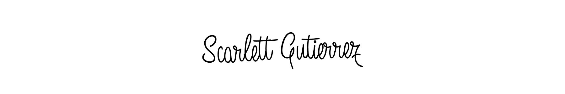 Design your own signature with our free online signature maker. With this signature software, you can create a handwritten (Angelique-Rose-font-FFP) signature for name Scarlett Gutierrez. Scarlett Gutierrez signature style 5 images and pictures png
