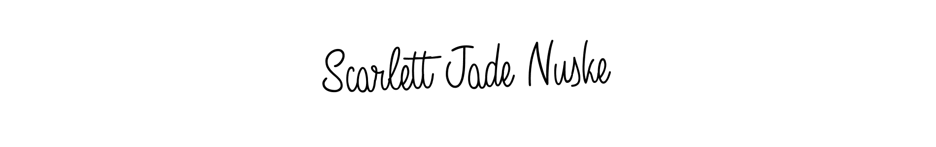 It looks lik you need a new signature style for name Scarlett Jade Nuske. Design unique handwritten (Angelique-Rose-font-FFP) signature with our free signature maker in just a few clicks. Scarlett Jade Nuske signature style 5 images and pictures png