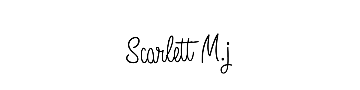 Create a beautiful signature design for name Scarlett M.j. With this signature (Angelique-Rose-font-FFP) fonts, you can make a handwritten signature for free. Scarlett M.j signature style 5 images and pictures png