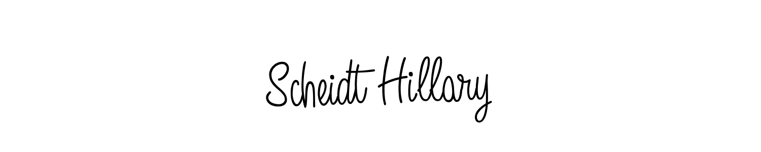 Use a signature maker to create a handwritten signature online. With this signature software, you can design (Angelique-Rose-font-FFP) your own signature for name Scheidt Hillary. Scheidt Hillary signature style 5 images and pictures png