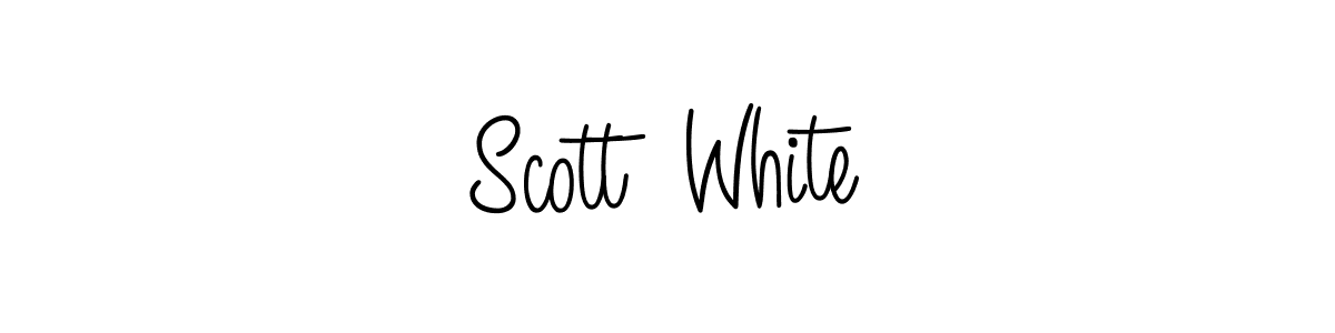 The best way (Angelique-Rose-font-FFP) to make a short signature is to pick only two or three words in your name. The name Scott  White include a total of six letters. For converting this name. Scott  White signature style 5 images and pictures png