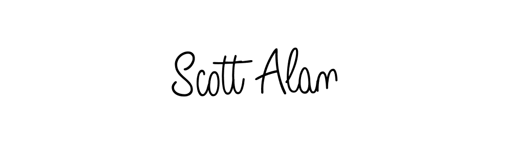 How to make Scott Alan name signature. Use Angelique-Rose-font-FFP style for creating short signs online. This is the latest handwritten sign. Scott Alan signature style 5 images and pictures png