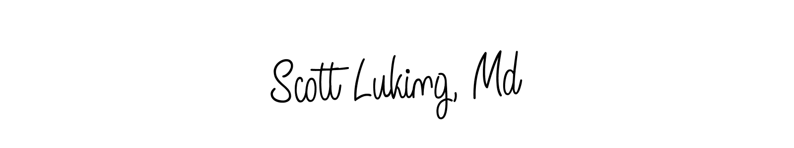 How to make Scott Luking, Md name signature. Use Angelique-Rose-font-FFP style for creating short signs online. This is the latest handwritten sign. Scott Luking, Md signature style 5 images and pictures png