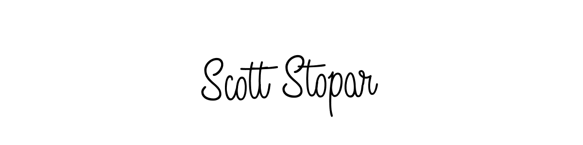 How to make Scott Stopar signature? Angelique-Rose-font-FFP is a professional autograph style. Create handwritten signature for Scott Stopar name. Scott Stopar signature style 5 images and pictures png