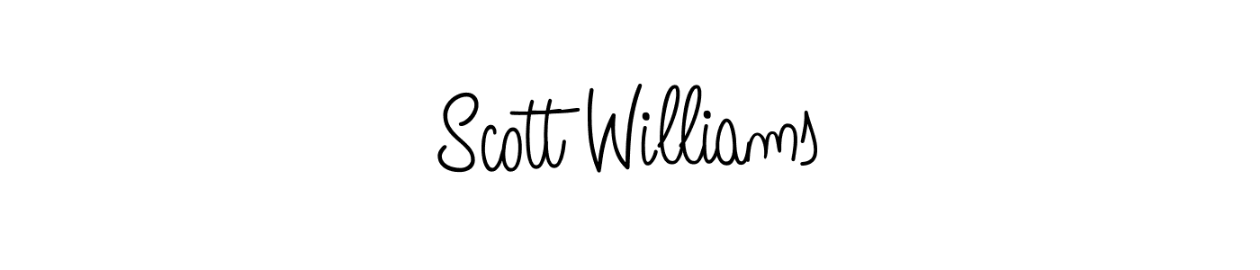 Use a signature maker to create a handwritten signature online. With this signature software, you can design (Angelique-Rose-font-FFP) your own signature for name Scott Williams. Scott Williams signature style 5 images and pictures png