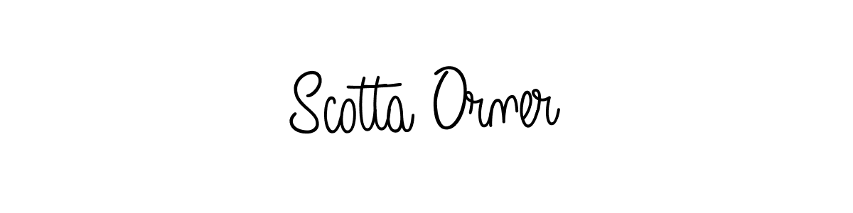 How to make Scotta Orner name signature. Use Angelique-Rose-font-FFP style for creating short signs online. This is the latest handwritten sign. Scotta Orner signature style 5 images and pictures png