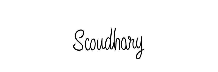 You should practise on your own different ways (Angelique-Rose-font-FFP) to write your name (Scoudhary) in signature. don't let someone else do it for you. Scoudhary signature style 5 images and pictures png