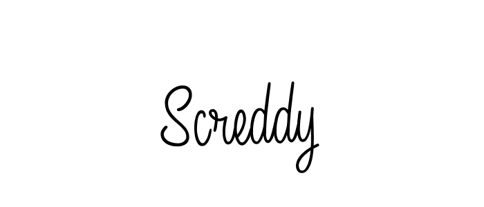 Make a beautiful signature design for name Screddy. With this signature (Angelique-Rose-font-FFP) style, you can create a handwritten signature for free. Screddy signature style 5 images and pictures png