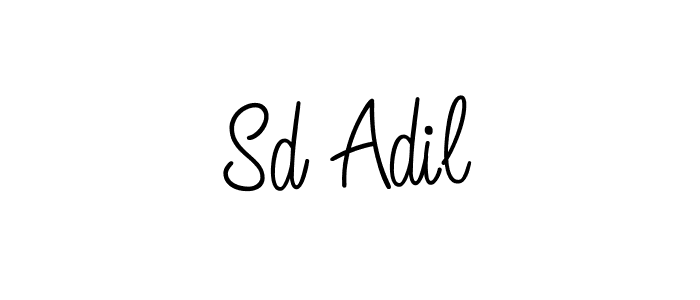 How to make Sd Adil name signature. Use Angelique-Rose-font-FFP style for creating short signs online. This is the latest handwritten sign. Sd Adil signature style 5 images and pictures png