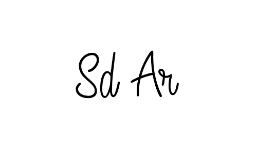 You should practise on your own different ways (Angelique-Rose-font-FFP) to write your name (Sd Ar) in signature. don't let someone else do it for you. Sd Ar signature style 5 images and pictures png